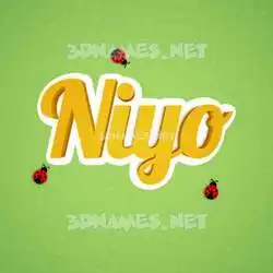 niyo in Ladybugs style - 3D name wallpaper