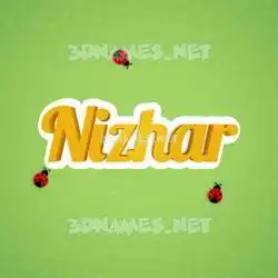 nizhar in Ladybugs style - 3D name wallpaper