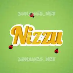 nizzu in Ladybugs style - 3D name wallpaper