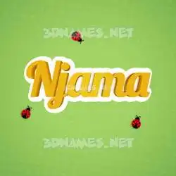 njama in Ladybugs style - 3D name wallpaper