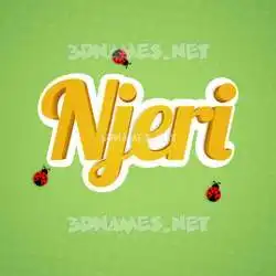 njeri in Ladybugs style - 3D name wallpaper