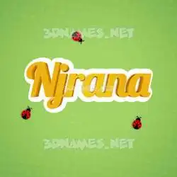 njrana in Ladybugs style - 3D name wallpaper