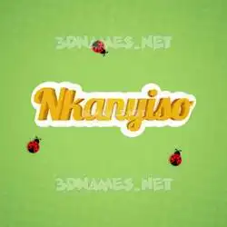 nkanyiso in Ladybugs style - 3D name wallpaper
