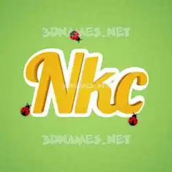 nkc in Ladybugs style - 3D name wallpaper