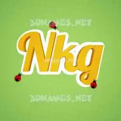 nkg in Ladybugs style - 3D name wallpaper