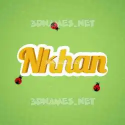 nkhan in Ladybugs style - 3D name wallpaper