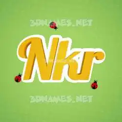 nkr in Ladybugs style - 3D name wallpaper