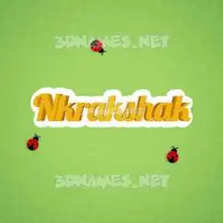 nkrakshak in Ladybugs style - 3D name wallpaper