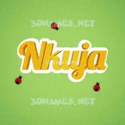 nkuja in Ladybugs style - 3D name wallpaper