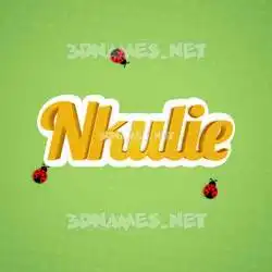 nkulie in Ladybugs style - 3D name wallpaper