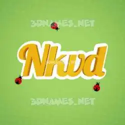 nkvd in Ladybugs style - 3D name wallpaper