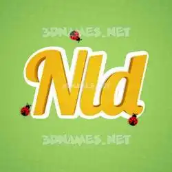 nld in Ladybugs style - 3D name wallpaper