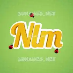 nlm in Ladybugs style - 3D name wallpaper