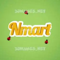 nmart in Ladybugs style - 3D name wallpaper