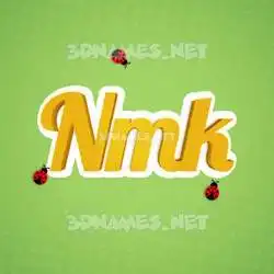 nmk in Ladybugs style - 3D name wallpaper