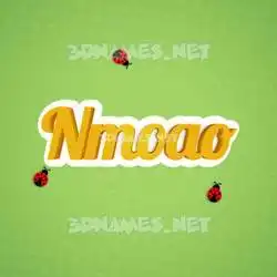 nmoao in Ladybugs style - 3D name wallpaper