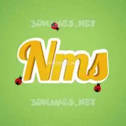 nms in Ladybugs style - 3D name wallpaper