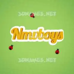 nmvboys in Ladybugs style - 3D name wallpaper