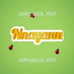 nnayann in Ladybugs style - 3D name wallpaper