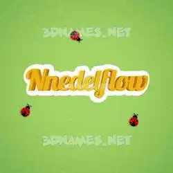 nnedelflow in Ladybugs style - 3D name wallpaper