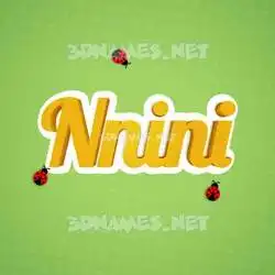nnini in Ladybugs style - 3D name wallpaper