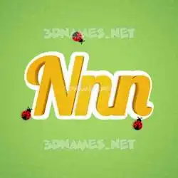 nnn in Ladybugs style - 3D name wallpaper