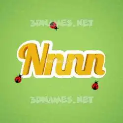 nnnn in Ladybugs style - 3D name wallpaper