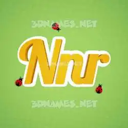 nnr in Ladybugs style - 3D name wallpaper