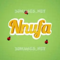 nnufa in Ladybugs style - 3D name wallpaper