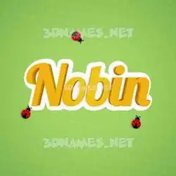 nobin in Ladybugs style - 3D name wallpaper