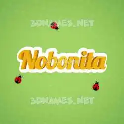 nobonita in Ladybugs style - 3D name wallpaper