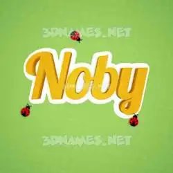 noby in Ladybugs style - 3D name wallpaper