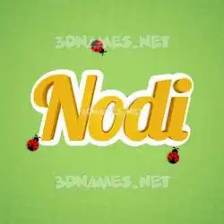 nodi in Ladybugs style - 3D name wallpaper