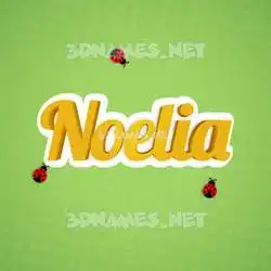 noelia in Ladybugs style - 3D name wallpaper