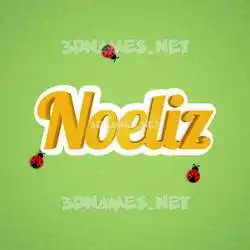 noeliz in Ladybugs style - 3D name wallpaper