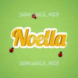 noella in Ladybugs style - 3D name wallpaper