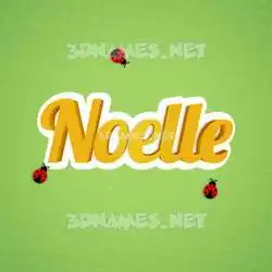 noelle in Ladybugs style - 3D name wallpaper
