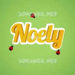 noely in Ladybugs style - 3D name wallpaper
