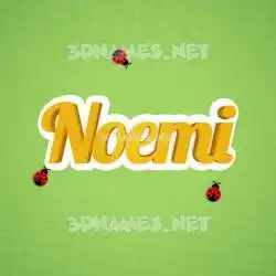 noemi in Ladybugs style - 3D name wallpaper