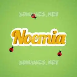 noemia in Ladybugs style - 3D name wallpaper