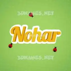 nohar in Ladybugs style - 3D name wallpaper