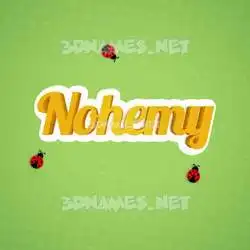 nohemy in Ladybugs style - 3D name wallpaper