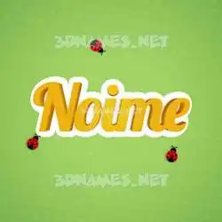 noime in Ladybugs style - 3D name wallpaper