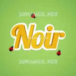noir in Ladybugs style - 3D name wallpaper
