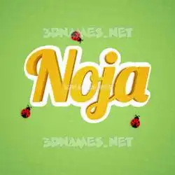 noja in Ladybugs style - 3D name wallpaper