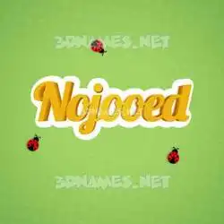 nojooed in Ladybugs style - 3D name wallpaper