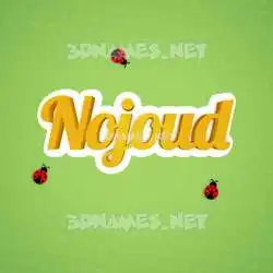 nojoud in Ladybugs style - 3D name wallpaper
