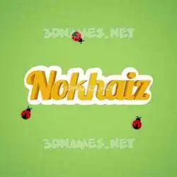 nokhaiz in Ladybugs style - 3D name wallpaper