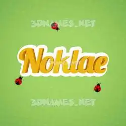 noklae in Ladybugs style - 3D name wallpaper