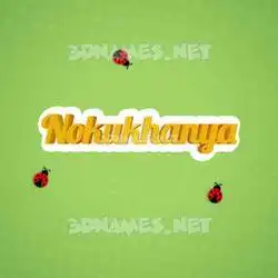 nokukhanya in Ladybugs style - 3D name wallpaper
